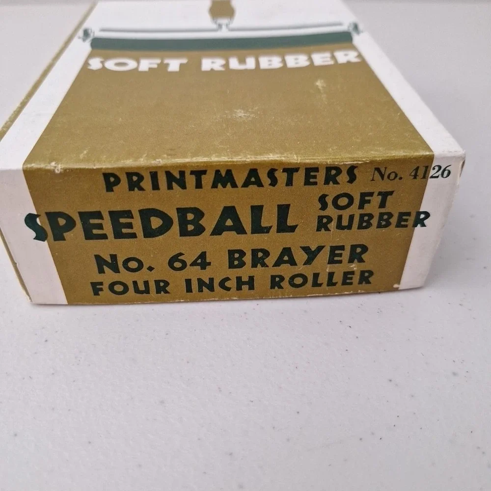 Vintage Printmasters SPEEDBALL Soft Rubber No. 64 Brayer 4 Inch Roller